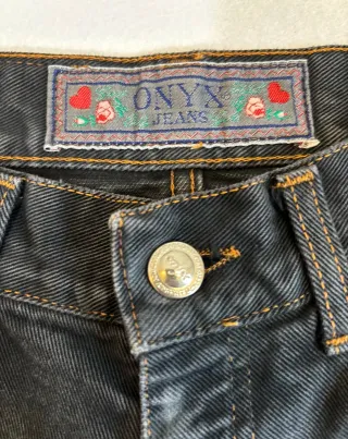 Vaqueros Vintage Onyx Negros estilo 2000s