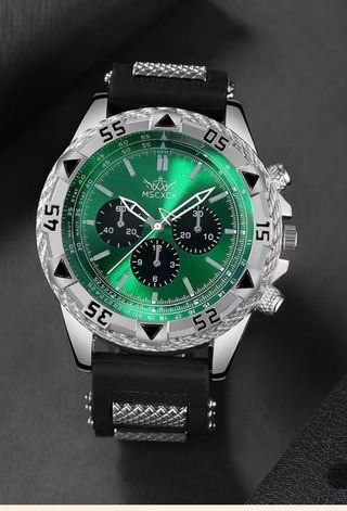Reloj MSCXDK Verde y Plateado