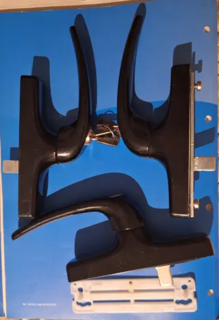 2 Manillas Negra con Cerradura para Ventana/Puerta