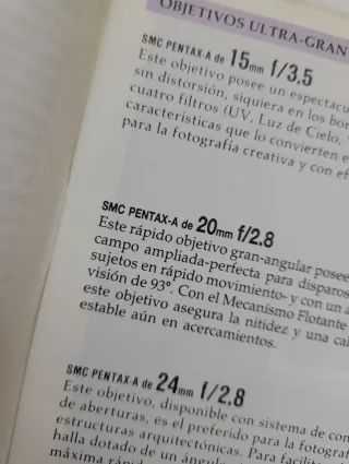 Pentax catálogo objetivos h accesorios