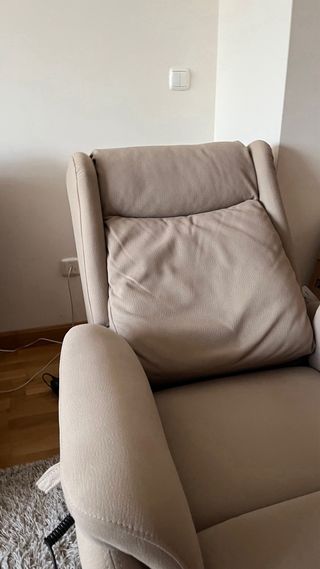 Sillón relax motorizado beige