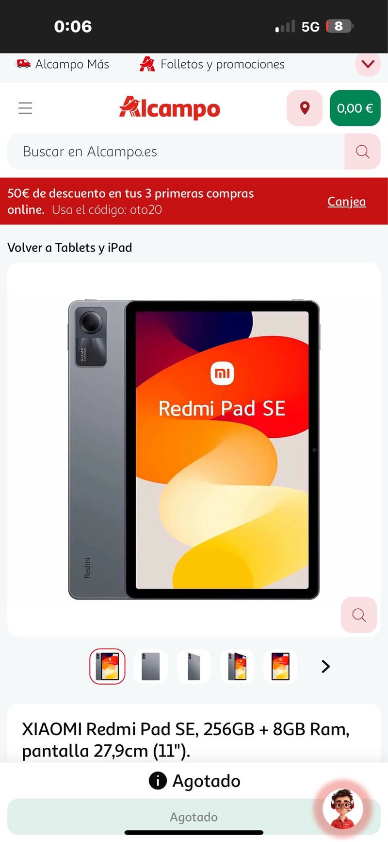 Xiaomi Redmi Pad SE 256GB Gris