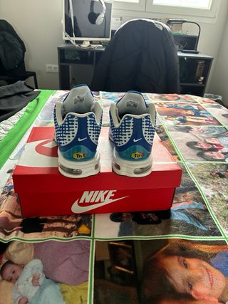 Zapatillas Nike Tn7 Azul y Blanco