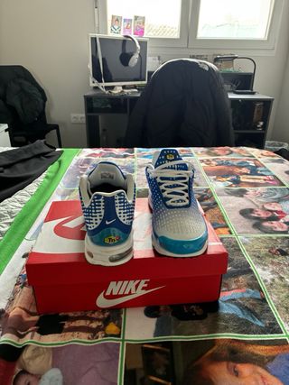 Zapatillas Nike Tn7 Azul y Blanco