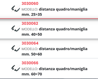 Maniglie porta ferro Art. 210 - 2 pz