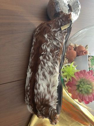 Bolso Piel Artesanal OriginalNutta Marrón/Blanco