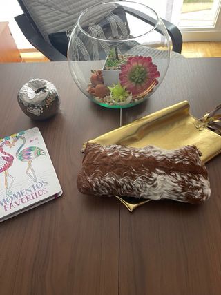 Bolso Piel Artesanal OriginalNutta Marrón/Blanco