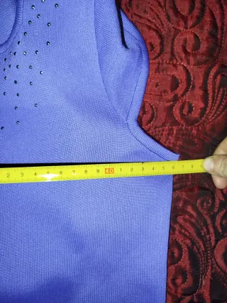 Top Sona Modas Talla L Pedrería Lavanda