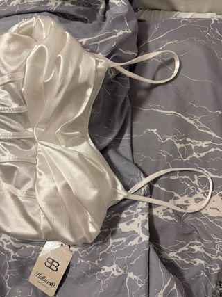 Vestido Blanco Satén Largo