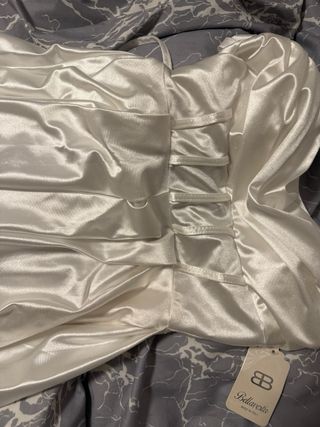 Vestido Blanco Satén Largo