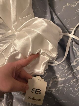 Vestido Blanco Satén Largo