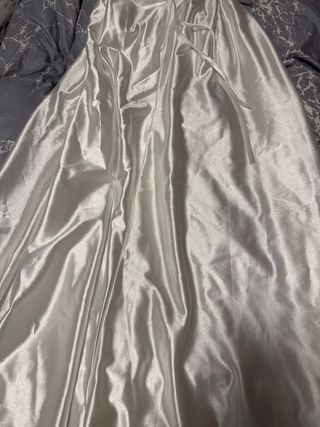 Vestido Blanco Satén Largo