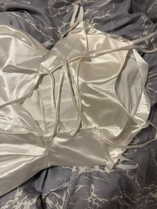 Vestido Blanco Satén Largo