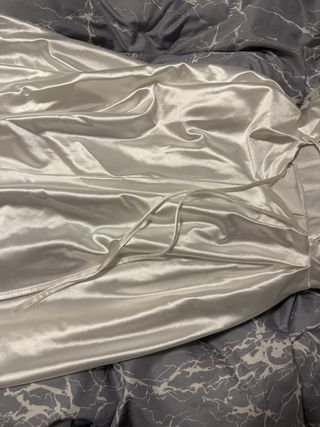 Vestido Blanco Satén Largo