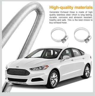 Tubo Escape Generador 150cm + Abrazaderas