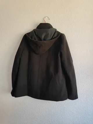Abrigo Zara Duffle Vintage Negro Talla S