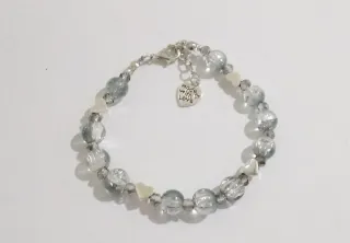 Bracciale donna perle vetro Made with Love