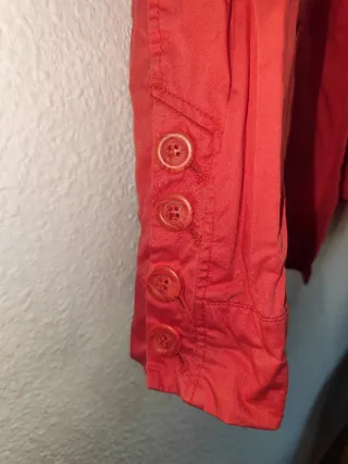 Chaqueta Tipo Gabardina Stradivarius Coral Talla M