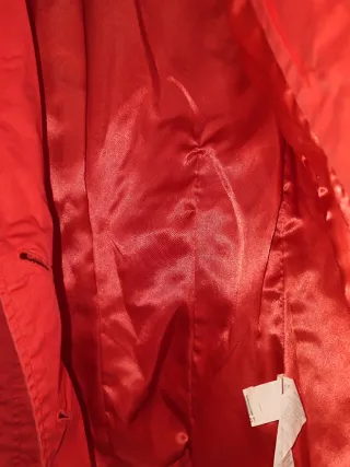 Chaqueta Tipo Gabardina Stradivarius Coral Talla M