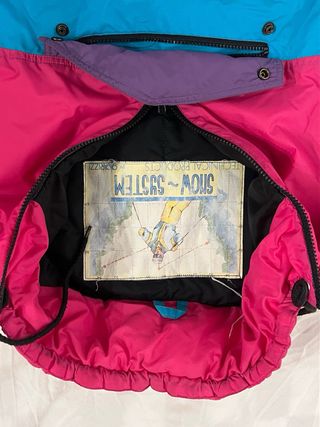 Chaqueta Vintage Rosa y Turquesa