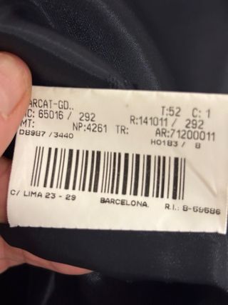 Americana Burberrys paño azul marino