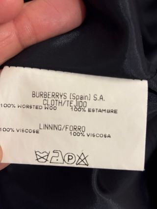 Americana Burberrys paño azul marino