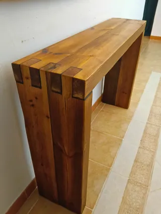 Tavolo consolle rustico - Travi in legno riciclato