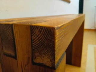 Tavolo consolle rustico - Travi in legno riciclato