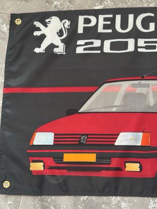 Bandera decorativa Peugeot 205 GTI