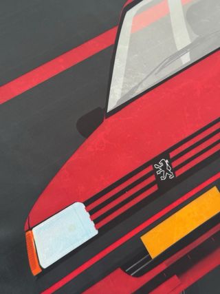 Bandera decorativa Peugeot 205 GTI