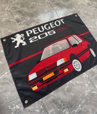 Bandera decorativa Peugeot 205 GTI