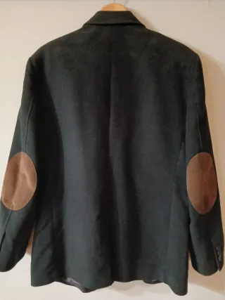 Americana azul/verde con coderas Talla XL