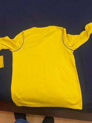 Sudadera Fútbol Infantil Amarilla talla L niño