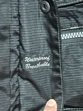 Chaqueta de Moto Negra con Rayas Reflectantes