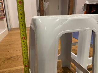 2x Banquetas Plástico Blanco 46cm
