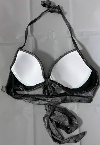 Top plateado metalizado tipo bikini