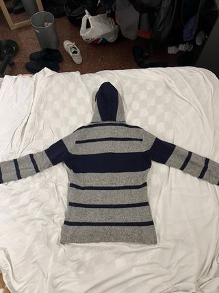 Jersey Armani rayas azul y gris