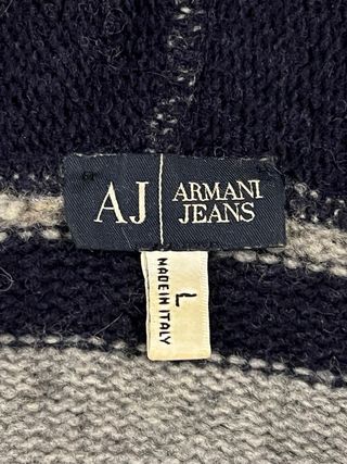 Jersey Armani rayas azul y gris
