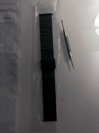 Correa Reloj Malla Negra 20mm