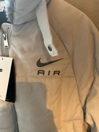 Chaqueta Nike Air Mujer celeste claro y gris