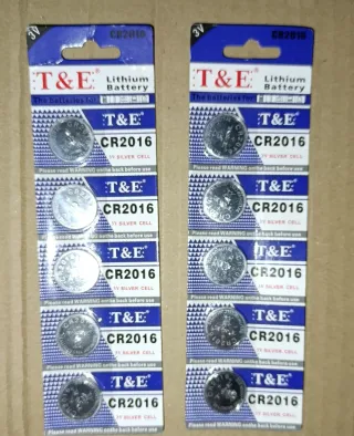 T&E CR2016 Batterie Litio 3V (10 pezzi)