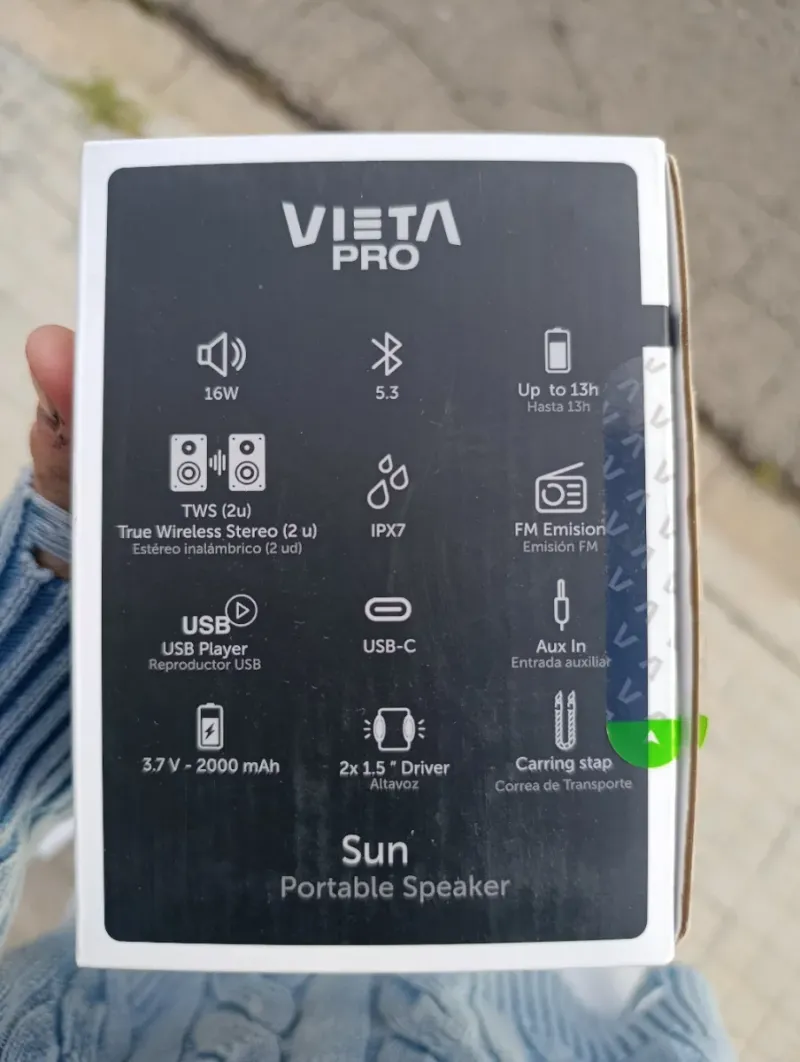 envío GRATIS Altavoz Vieta Pro Sun Azul afbeelding 2