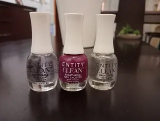 Pack Base, Color y Top Coat Uñas Entity Clean