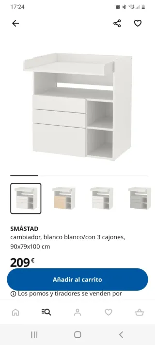 Cambiador IKEA SMÅSTAD convertible + VÄDRA