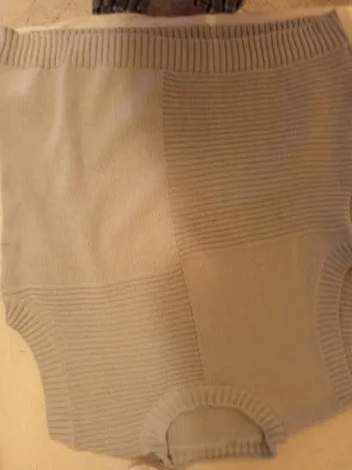 Chaleco mujer punto gris claro