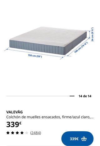 Canapé abatible Pikolin madera + colchón Valevåg