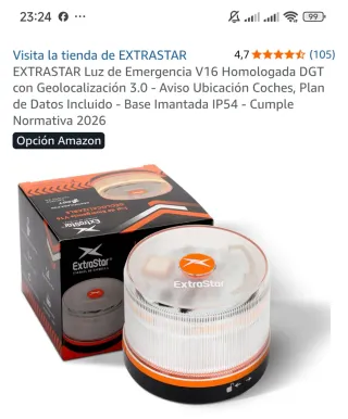 Baliza Extrastar V16 Homologada DGT sin estrenar