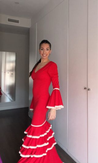 Vestido Flamenca Sevillanas buganvilla talla L-XL