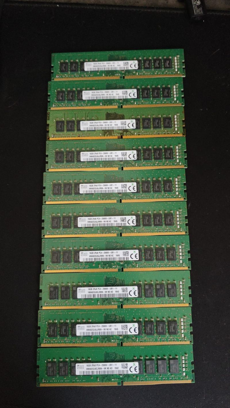 5x 16GB DDR4 SK Hynix 2666MHz RAM