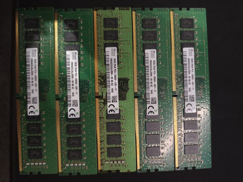 5x 16GB DDR4 SK Hynix 2666MHz RAM afbeelding 2